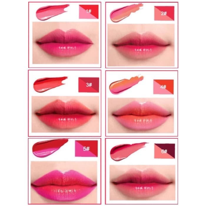 LIPHOP V shape Two Tone Tint Lip Bar Waterproof - Satu