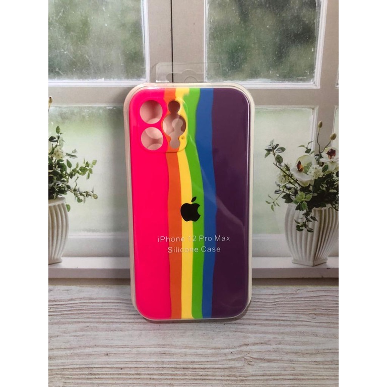 CASE IPHONE 12 PRO MAX SILIKON CASE NEW RAINBOW COVER IPHONE 12 PROMAX