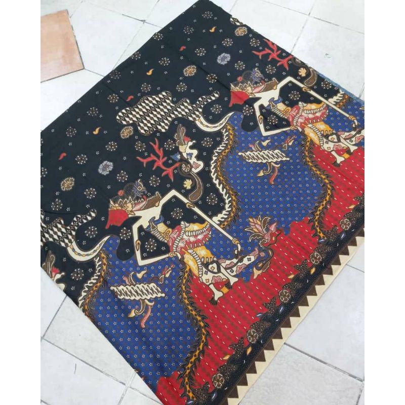 Kain Batik Solo motif srikandi biru
