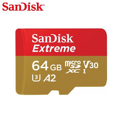 SANDISK Extreme A2 Micro SD Card for Mobile Gaming 64GB 160MBps