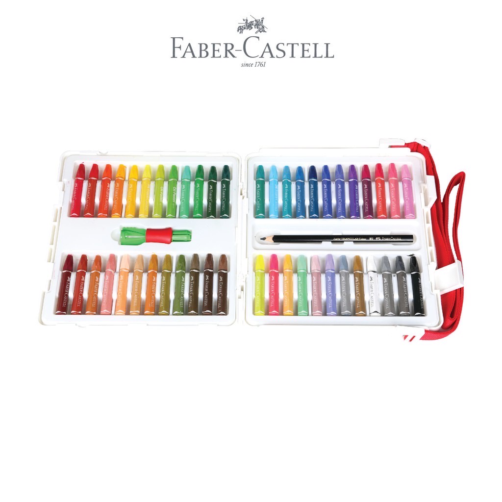 Crayon Faber Castell 48 Warna Hexagonal Oil Pastel Krayon Mewarnai Crayons Color Colour + Box