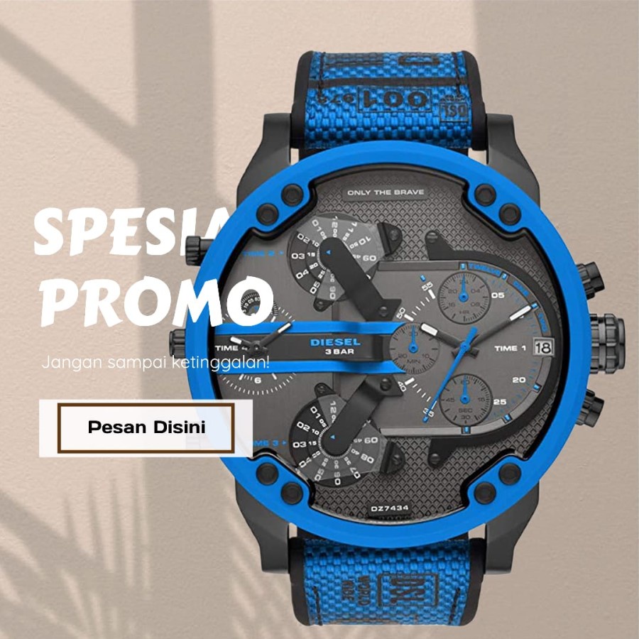 Best Seller Jam Tangan Pria Diesel DZ-7434 Only The Brave Baterai Strap Canvas Jam Tangan Pria Casua