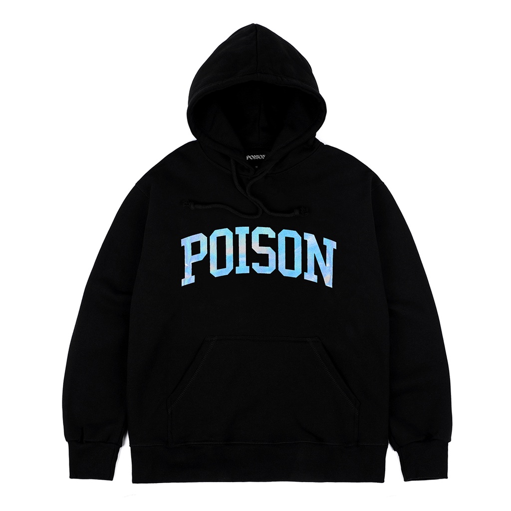 POISON FOREVER - OG Logo Holo Hoodie Black - Heavyweight 330GSM