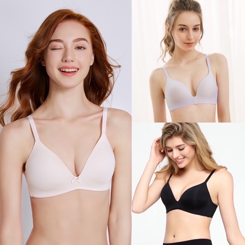 ESMARA NON WIRE SEAMLESS BRA TANPA KAWAT TRAVEL BRA NYAMAN FREE BOX