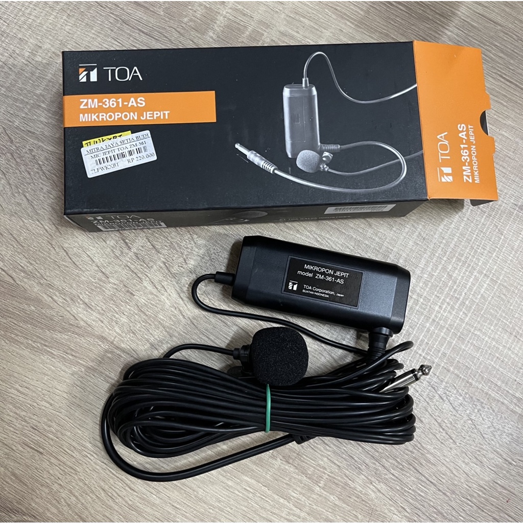 Mic Jepit TOA ZM 361 AS / Mik Jepit Baju / Mikropon Jepit