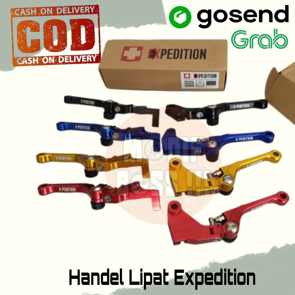 handle crf 150l expedition model lipat stelan cnc / tuas rem honda crf expedition