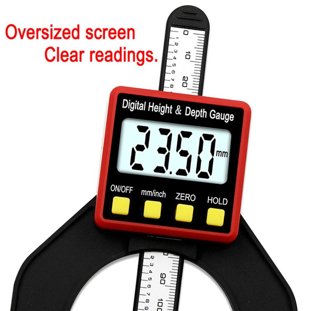 Top Digital Depth Gauge Alat Ukur Jangka Sorong Dengan Kaki Pengukur Kedalaman Bukaan