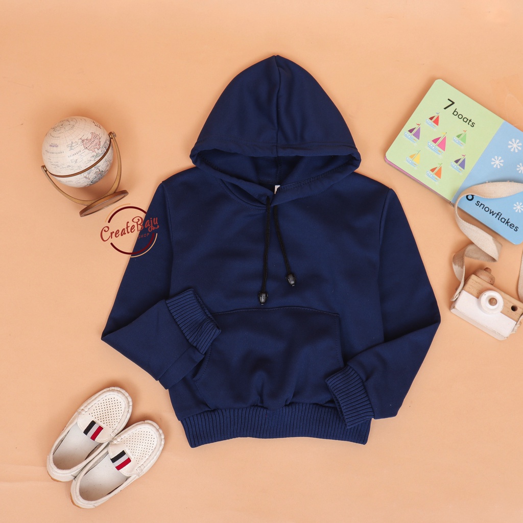 JAKET HOODIE ANAK UNISEX POLOS BAHAN FLEECE LENGAN PANJANG FASHION TERMURAH JAKET ANAK KANTONG DEPAN POLOS