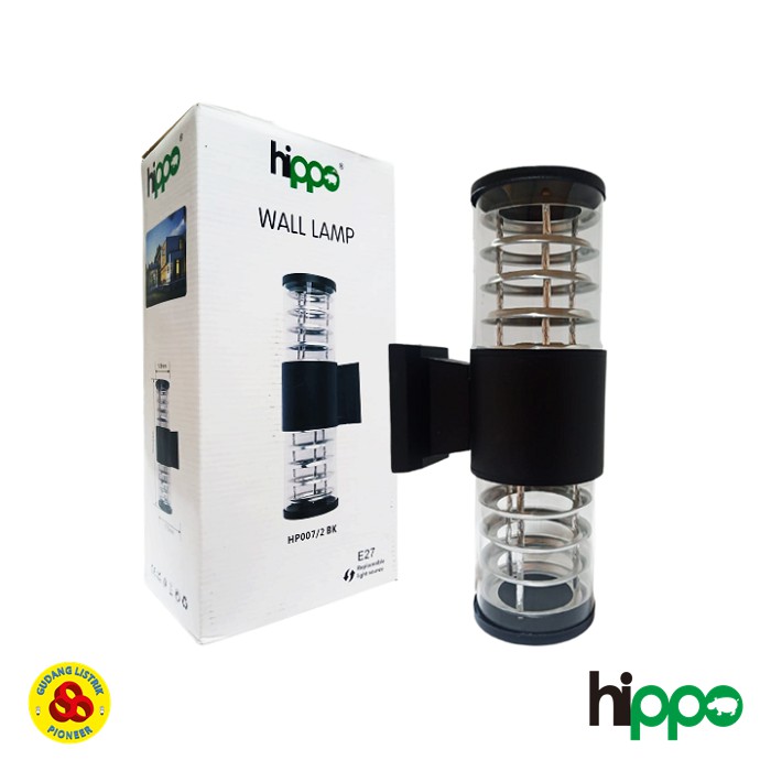 Hippo Wall Lamp Lampu Dinding Outdoor Pilar Tempel 2 Arah HP007