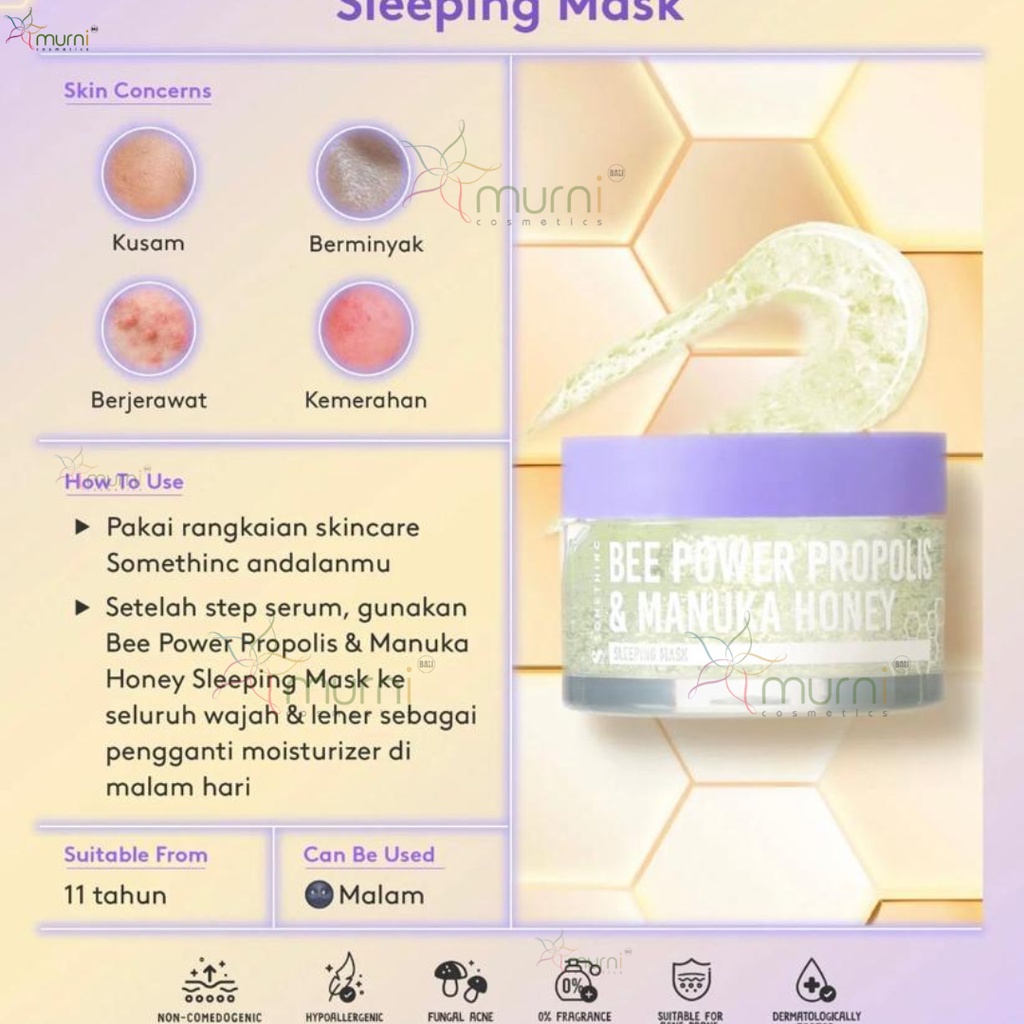 SOMETHINC BEE POWER PROPOLIS &amp; MANUKA HONEY SLEEPING MASK 50GR