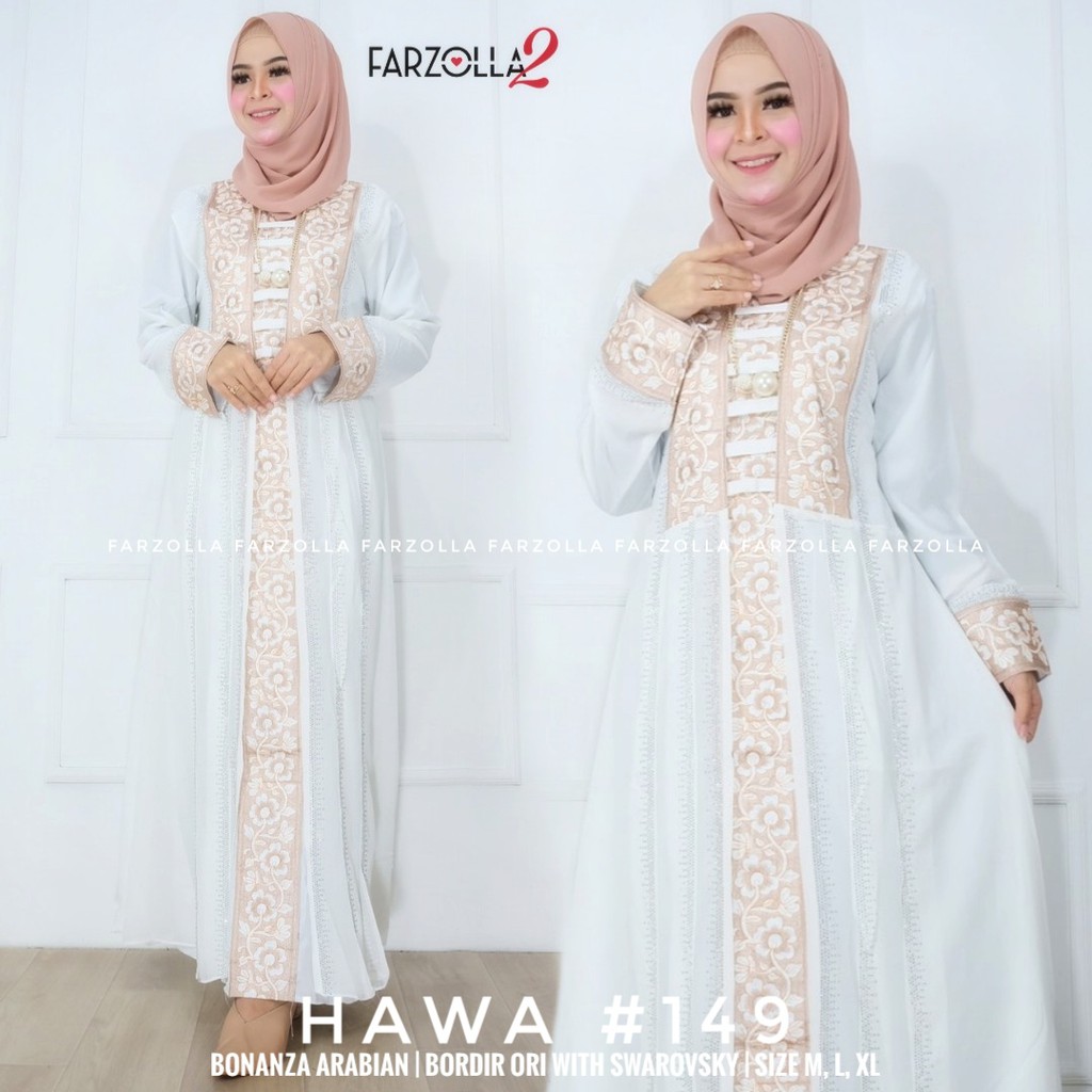 Abaya Turkey Hawa White Series / Abaya putih kondangan
