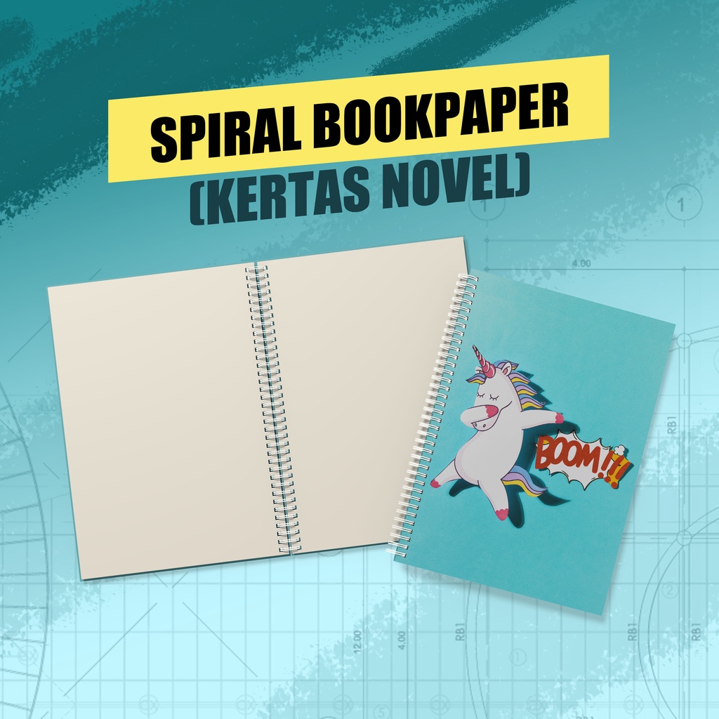 

Buku Custom Spiral Kertas Novel (Bookpaper/Kertas Kuning)