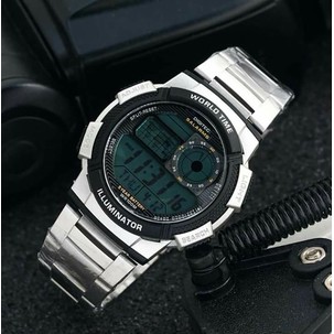 JAM TANGAN DIGITEC DIGITAL ILLUMINATOR WORLD TIME ORIGINAL GARANSI RESMI