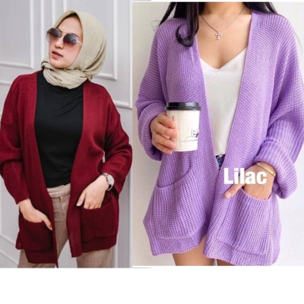 Cardigan Wanita Loocy Cardie  Rajut