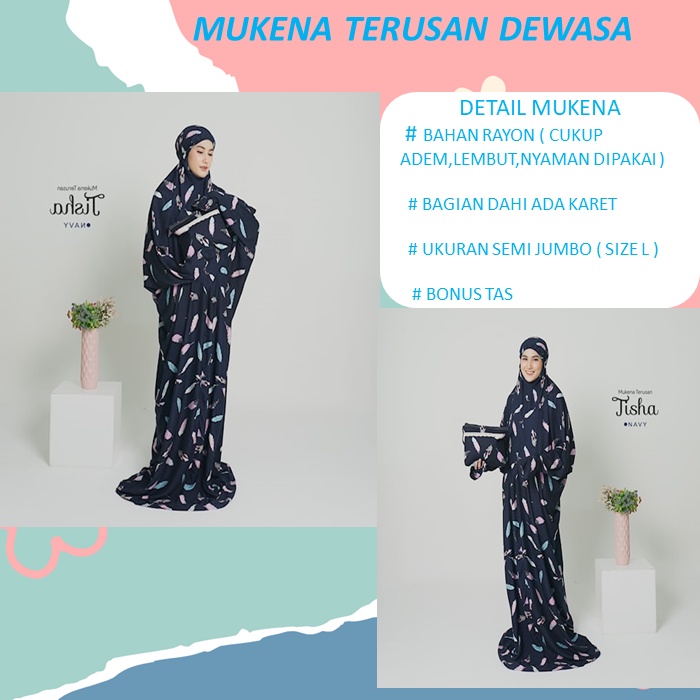 Mukena Dewasa Rayon/ Mukena Rayon Premium/Mukena Rayon Jumbo /Mukena Rayon