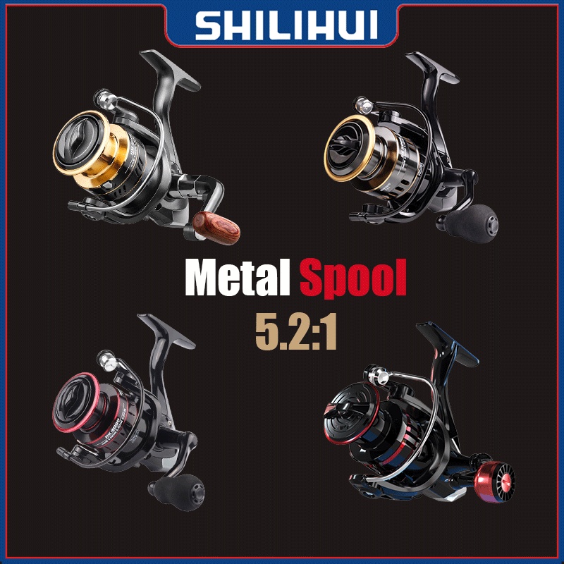 SHILIHUI Reel Pancing Mini 500 Metal Spool 5.2:1 Rell Pancing Murah Ril Ultra Light Eva Grip Rel Spining Rill Spinning Casting