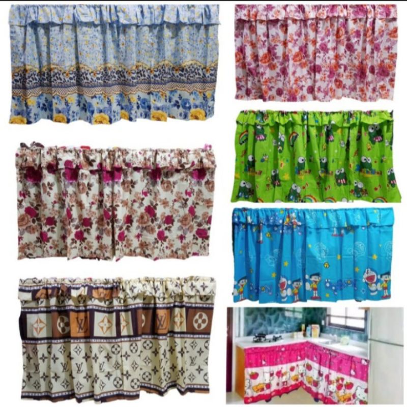 Gorden Hordeng Tirai Kolong Dapur Wastafel