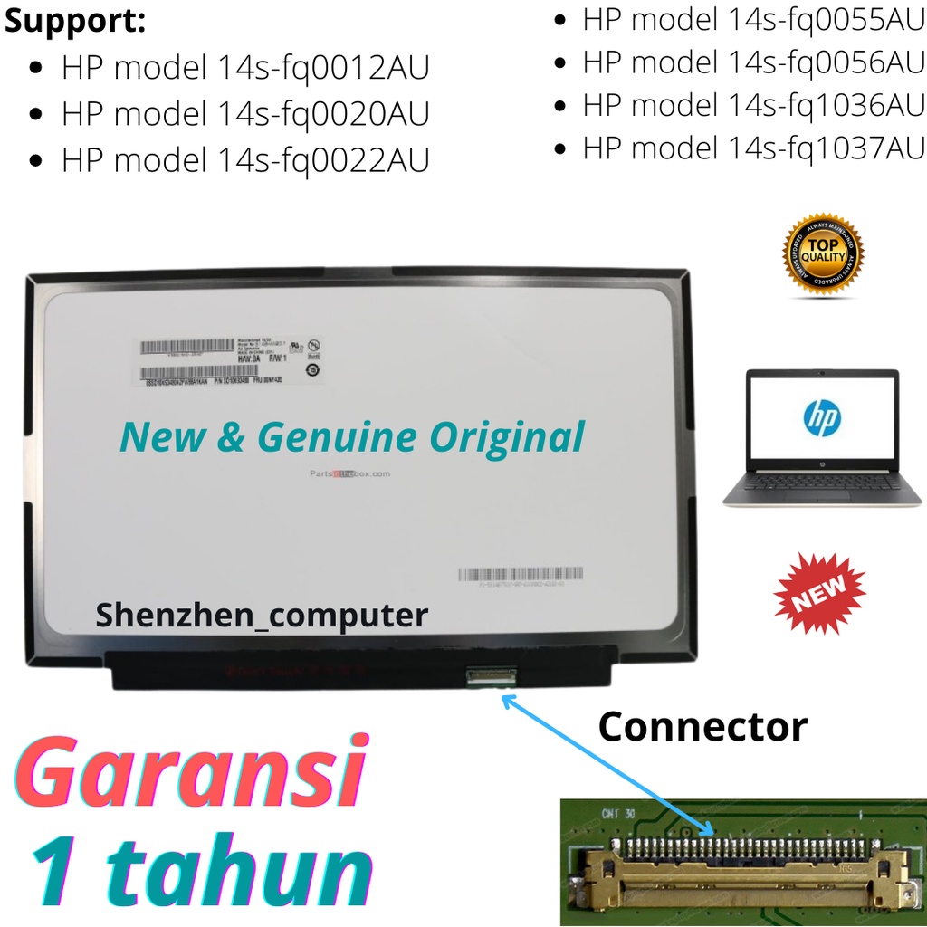 LCD Laptop HP 14s-fq0012au fq0020au fq0022au fq0055au fq0056au fq1036au fq1037au original new