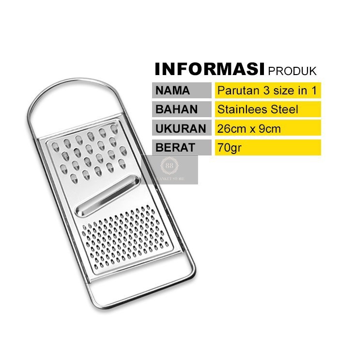 Parutan 3 in 1 Serbaguna dapur grater keju Parut Kelapa sayur bawang jahe serbaguna multifungsi NEW
