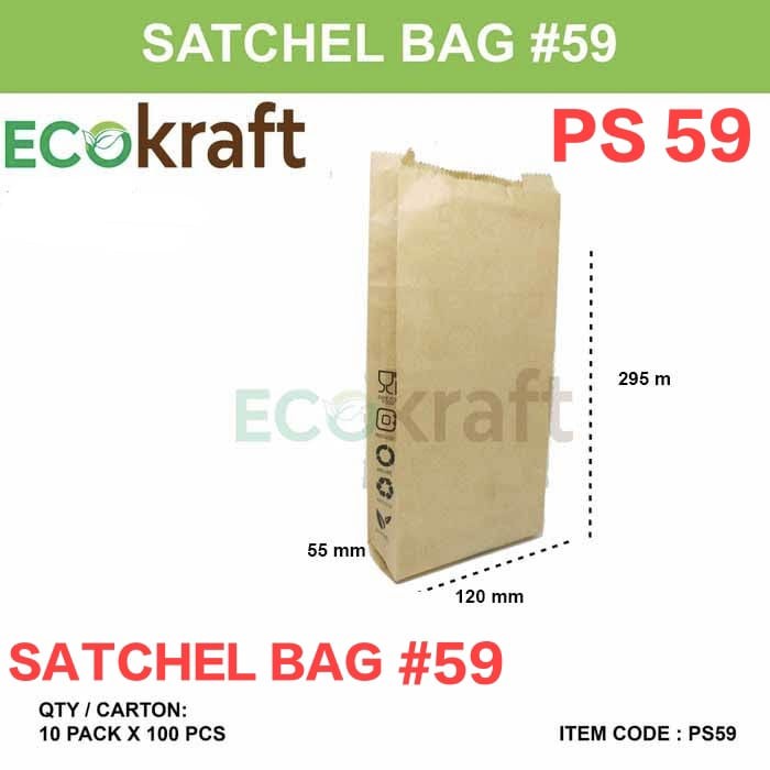 

PROMO SATCHEL BAG Brown Kraft / paper bag / kantong kertas isi 100 pcs