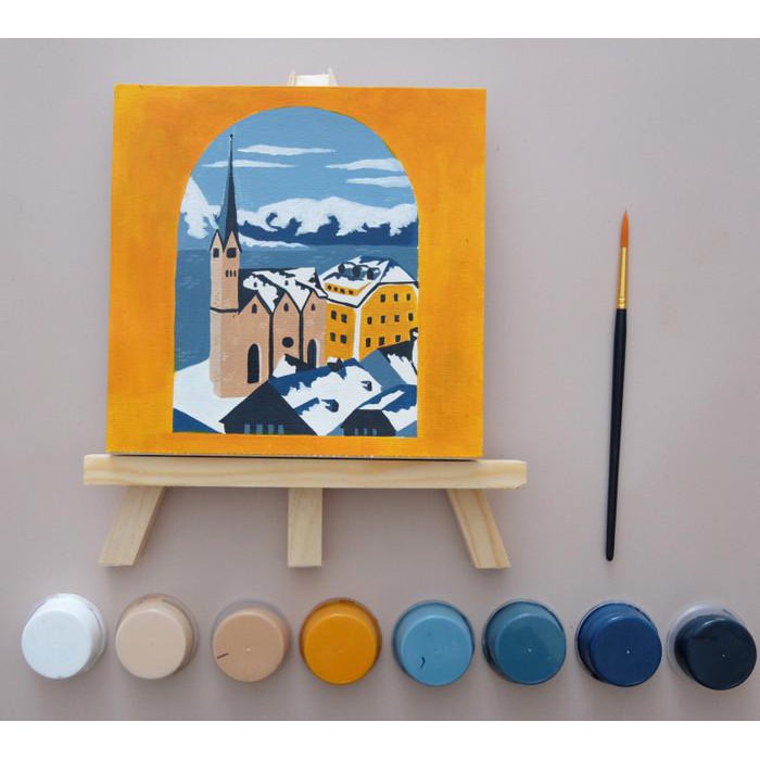 

Art / Hallstat Winter / Art Set / Paint By Number / Kanvas Mini