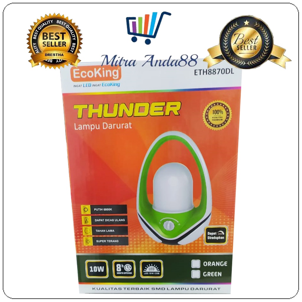 Beliajadulu88 lampu emergency lampu darurat 10watt ecoking thunder ETH8870DL