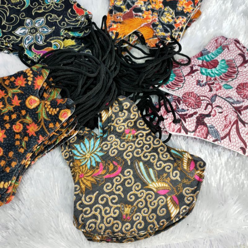 masker BATIK masker duckbill facemask Batik import Korean isi 10pcs