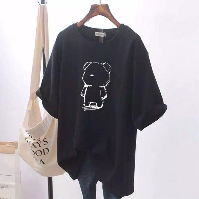 KAOS OVERSIZE WANITA | KAOS OVERSIZE KOREA BEAR FIT XL