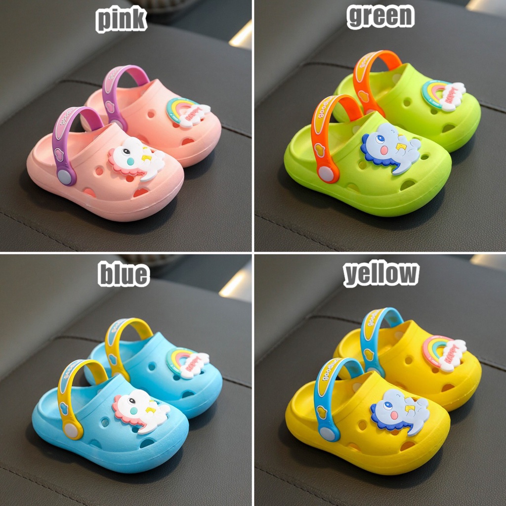 2-5thn | SANDAL SLIPPER SLOP CROCS KARET BAYI ANAK SHOES UNISEX CASUAL CATALOG QN QBB