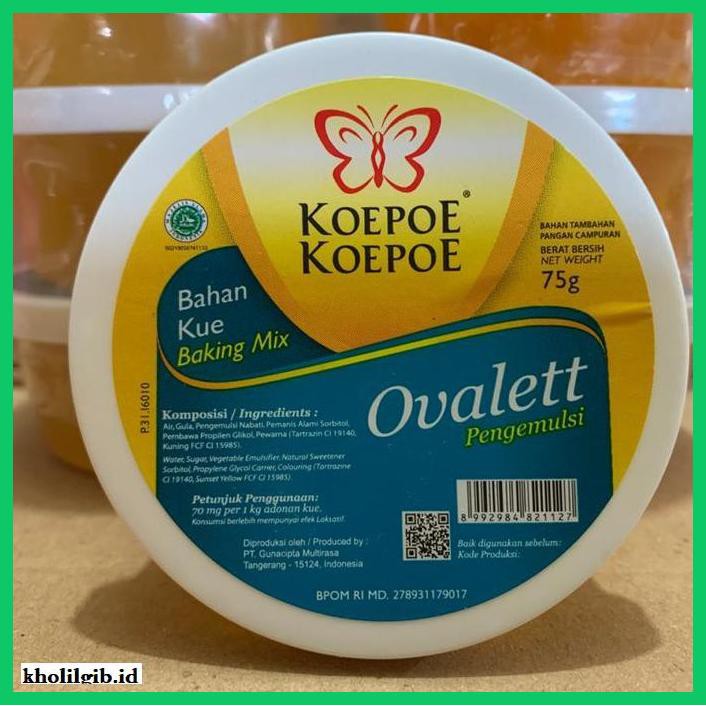 

Redwop-Gnikab- Ovalett Pengulsi Koepoe Koepoe 75 Gr/ Baking Mix -Hallall.