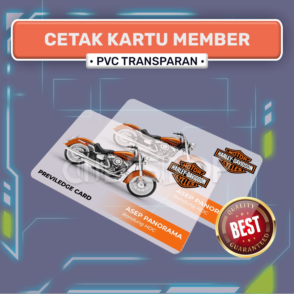 Cetak Kartu Nama Member Transparan PVC