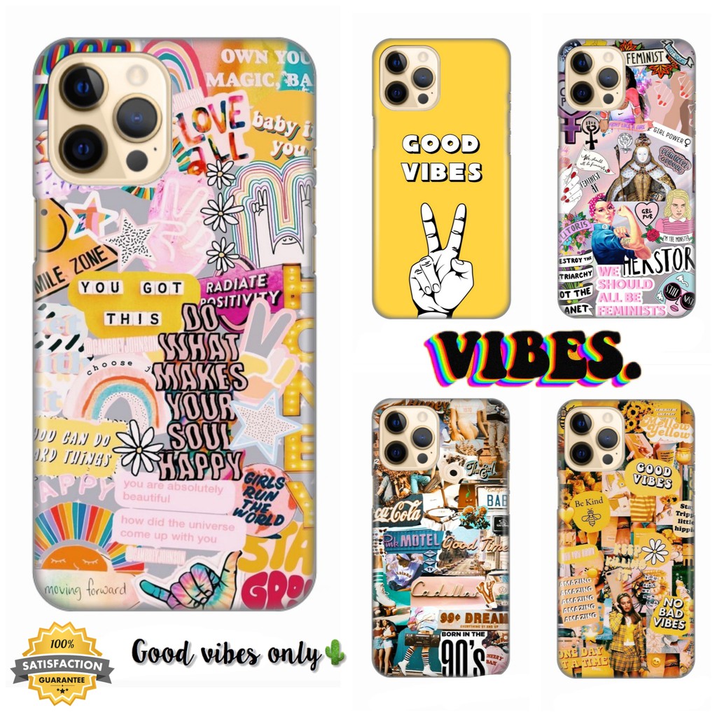 Premium Hard Case Desain Vibe untuk Case Iphone/Samsung/Oppo/Vivo/Xiaomi/Asus/dll Full Print 3D