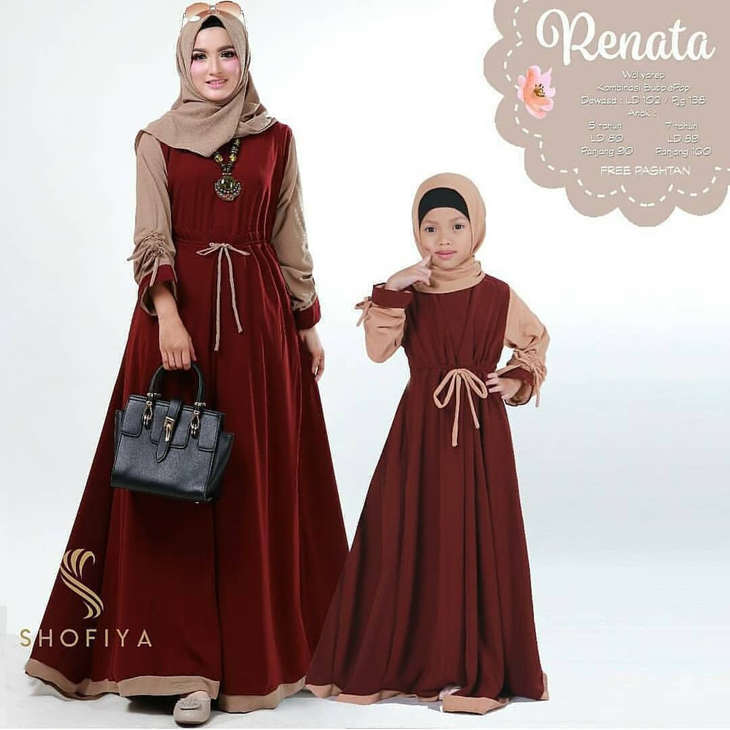 Couple Moscrepe Pusat Supplier Baju Muslim Original Remaja Bandung 2021 Outfit Hijab Modern Renata