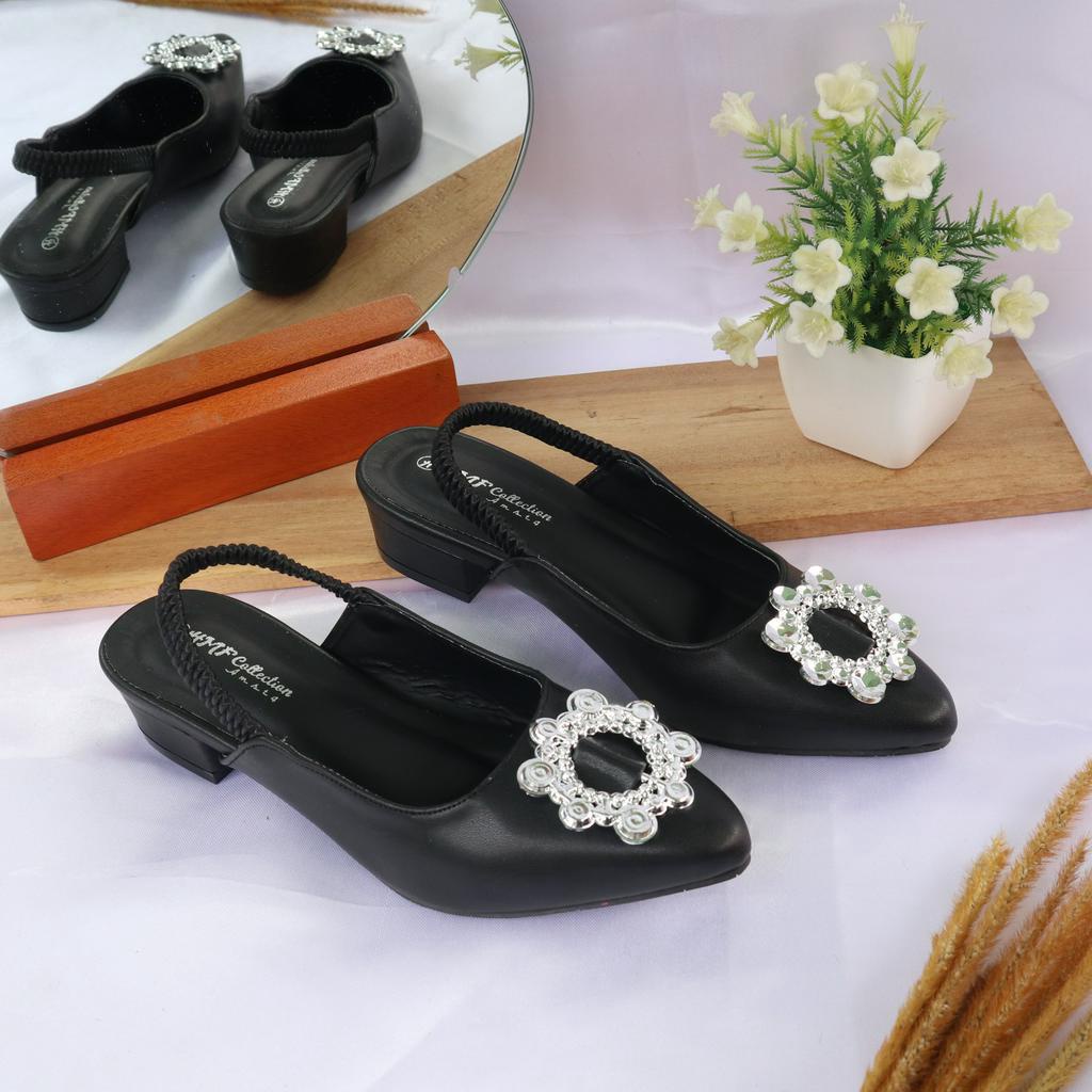 HMF Coopi Sepatu Heels Mules Wanita 3 cm MT15