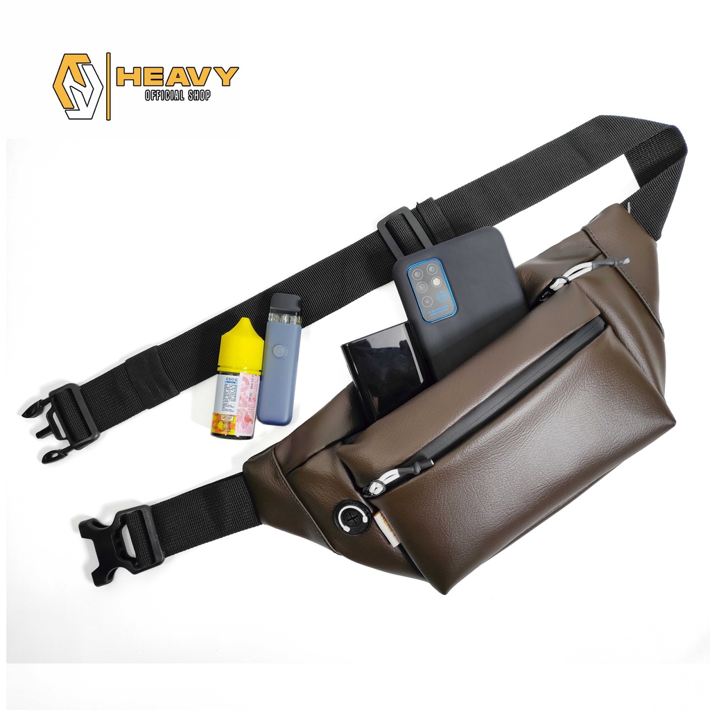 Tas Heavy Waistbag Heavy PU. leather high quality | Tas Pinggang - tas selempang - tas waistbag heavy