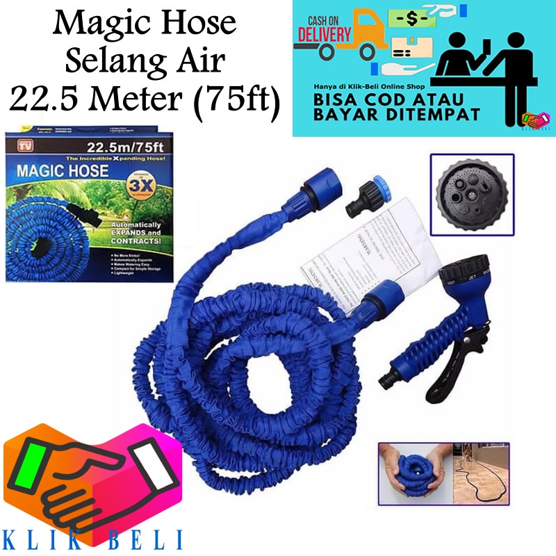 Magic Hose Selang Air Siram Taman Panjang 15 Meter / 22.5 Meter / 30 Meter Flexible Selang Ajaib Kebun Rumah Cuci Mobil Elastis