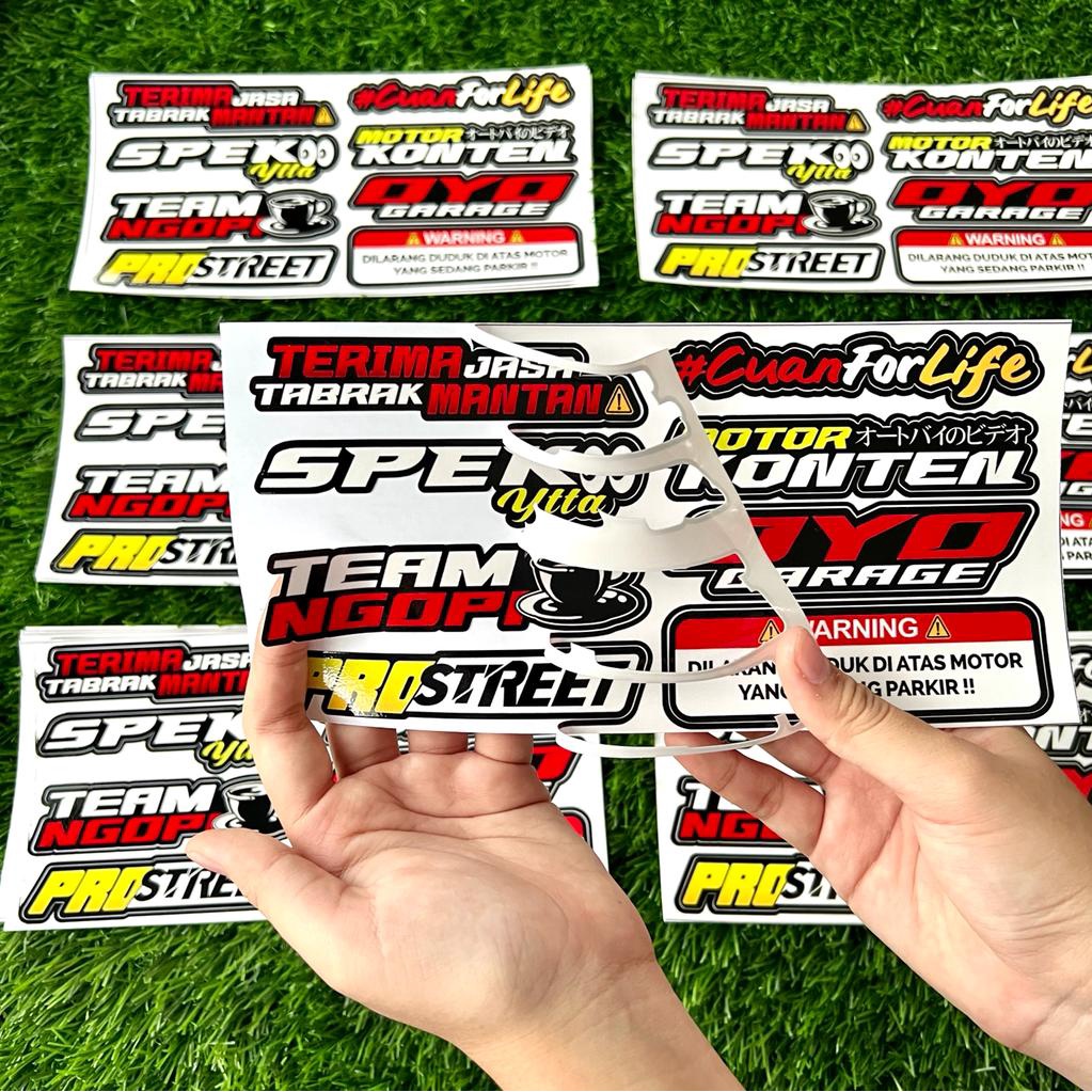 Sticker Print cutt Stiker racing Pack stiker motor Stiker Variasi