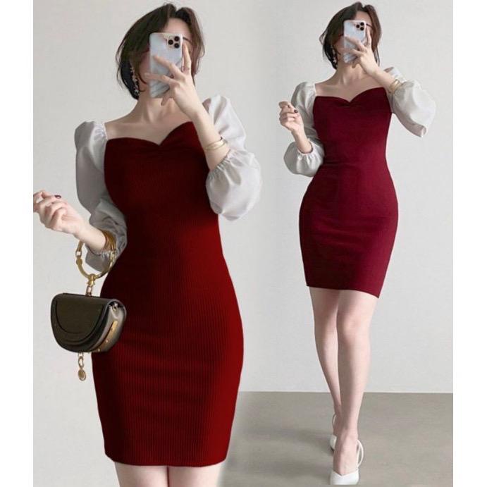 DRESS TOYOBO RAJUT / DRESS RAJUT FASHION / DRESS BODYCON