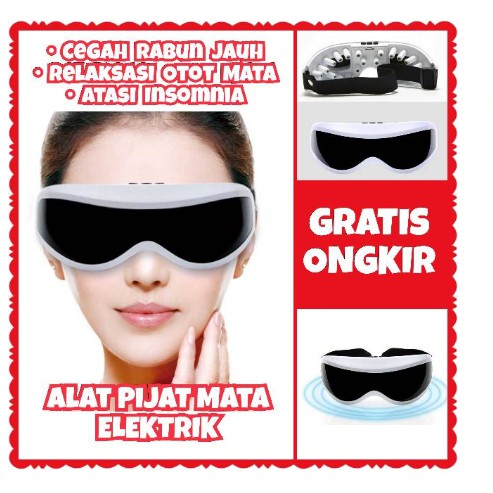 Alat Pijat Mata Elektrik Rechargeable Sensor Inframerah Eye Massager Original