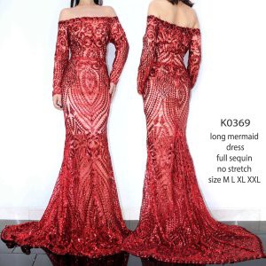 Long dress sequin mermaid BIG SIZE  Sequin LongDress Pesta Bling   Gaun Pesta Premium K0369