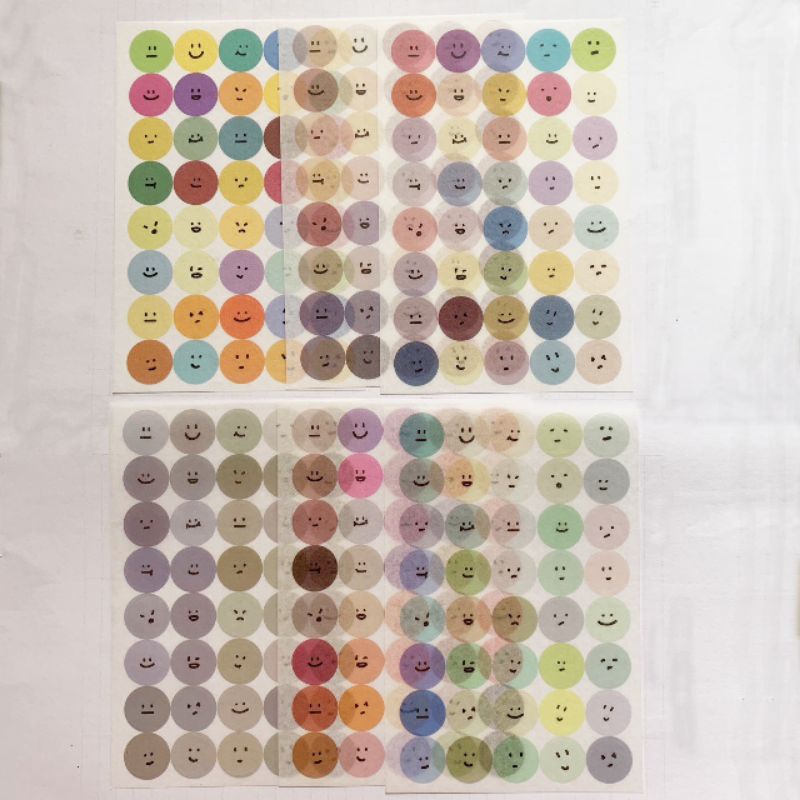 

Stiker mood atau emoji emoticon stiker jurnal Journal scrapbook paper