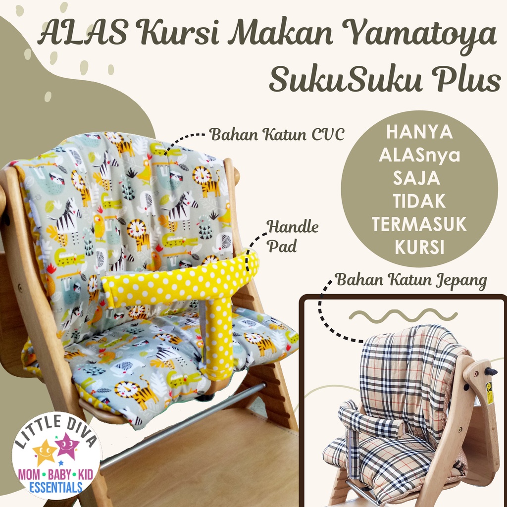 ALAS KURSI MAKAN bayi Yamatoya SukuSuku Plus Suku 1 set isi 3 Baby High Chair AKACHAN