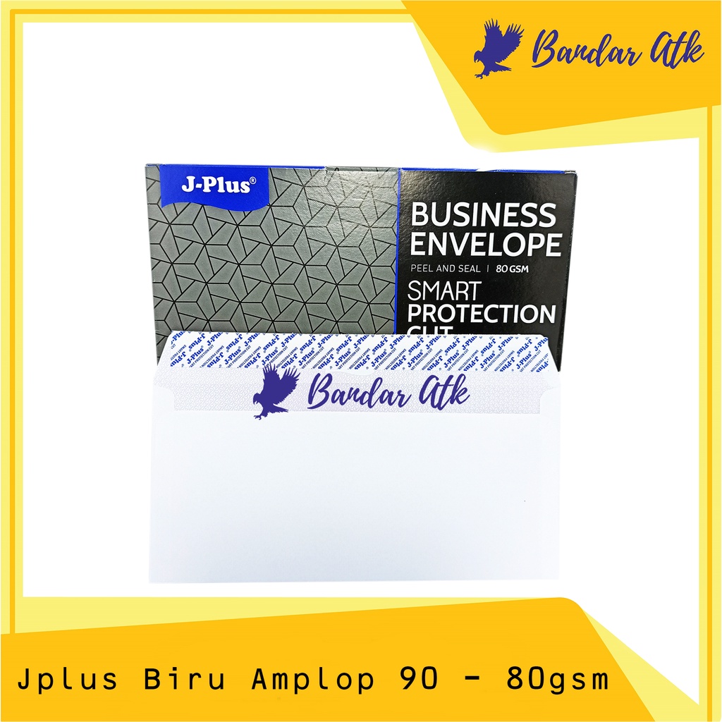 

JPLUS BIRU Amplop Putih Polos dgn Perekat UK 90 KABINET - 80 GSM [1 PACK]