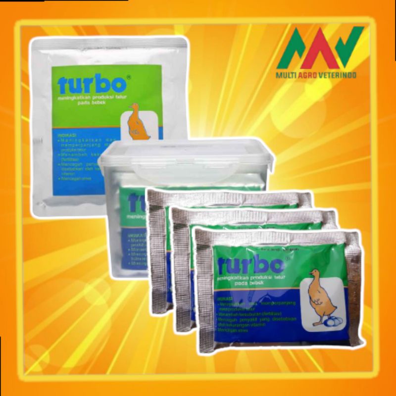 TURBO 100 GRAM MEDION  vitamin bebek petelur berfungsi untuk meningkatkan produksi telur.