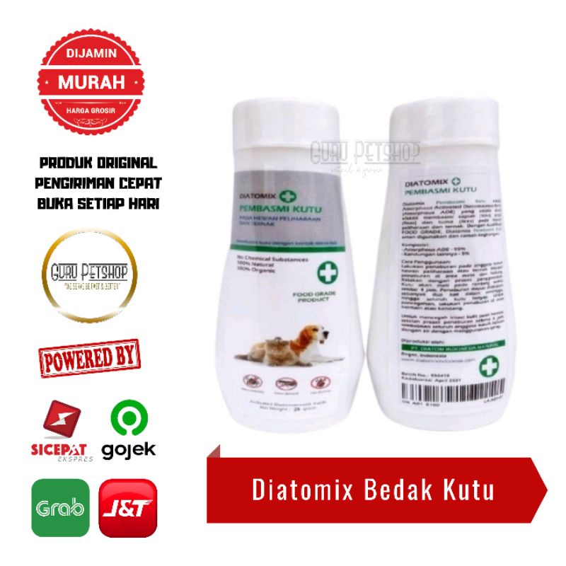 Diatomix Bedak Kutu 25gr Bedak Anti Kutu Anjing Kucing