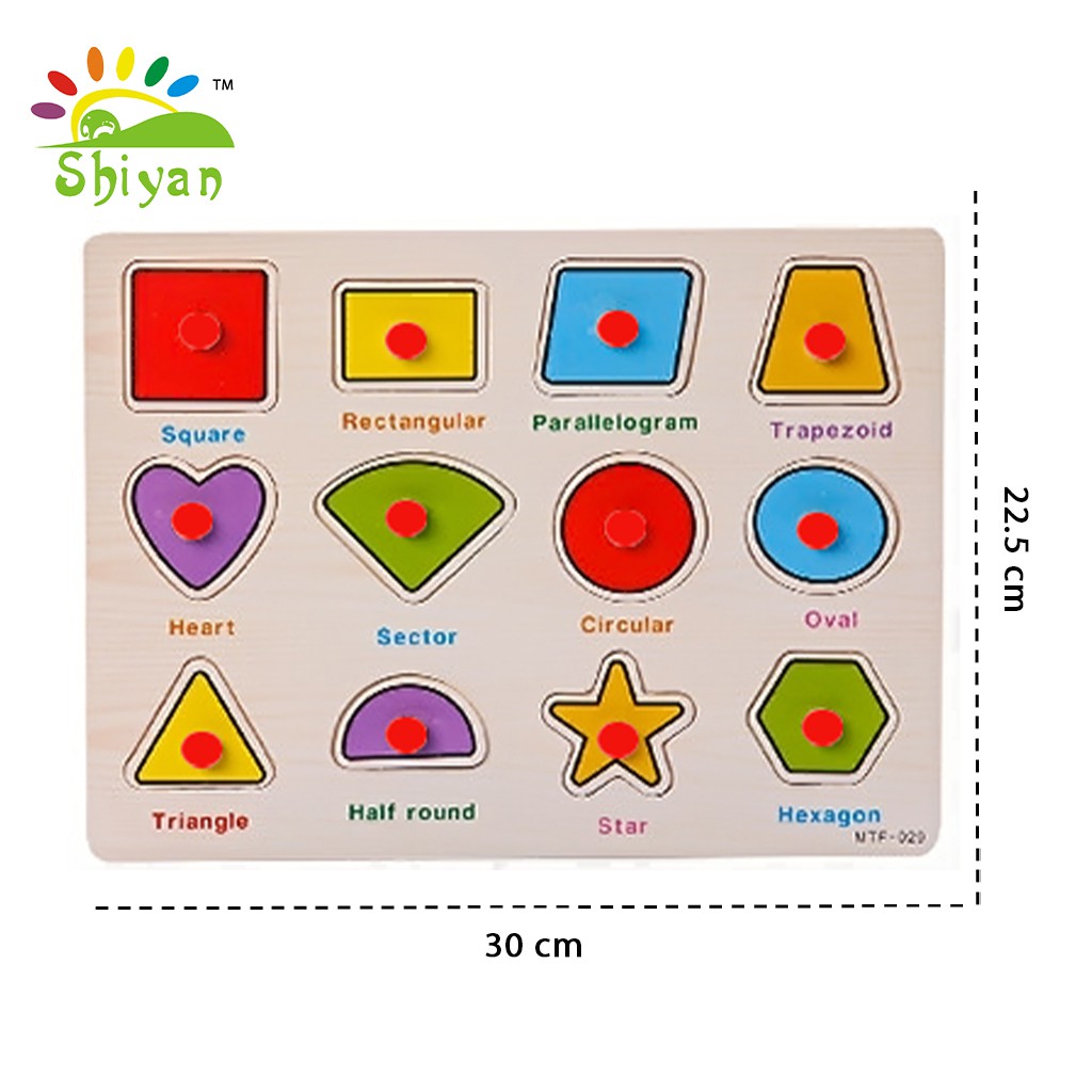 [Shiyan] mainan puzzle kayu bergambar mainan edukasi anak kids education toys wood letters-JM-4