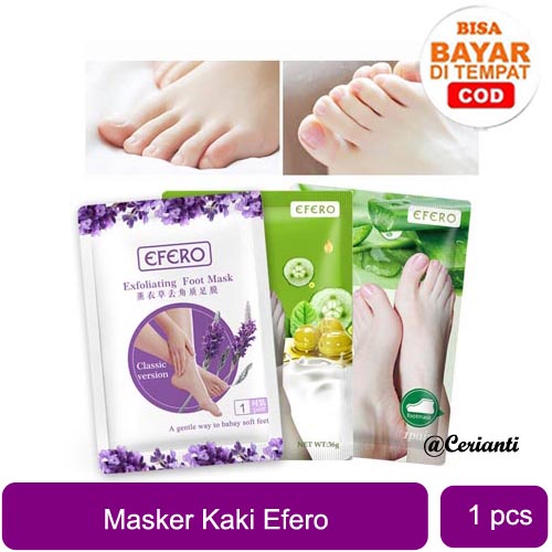 Masker Kaki Efero Foot Mask Exfoliating Peeling Olive_Lynn Design