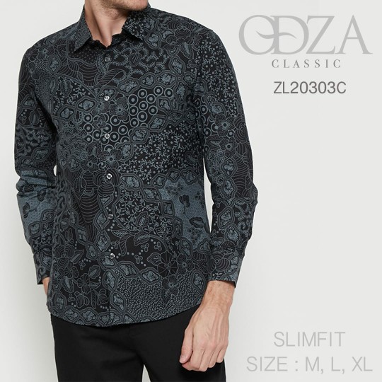 Odl154 Kemeja Batik Pria Slim Fit Mewah Unik Baju Batik Pria Best Seller