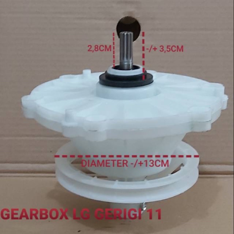 GEARBOX MESIN CUCI LG GERIGI 11 / LG WP 1460 R WP 1060R WP 1250R P120R