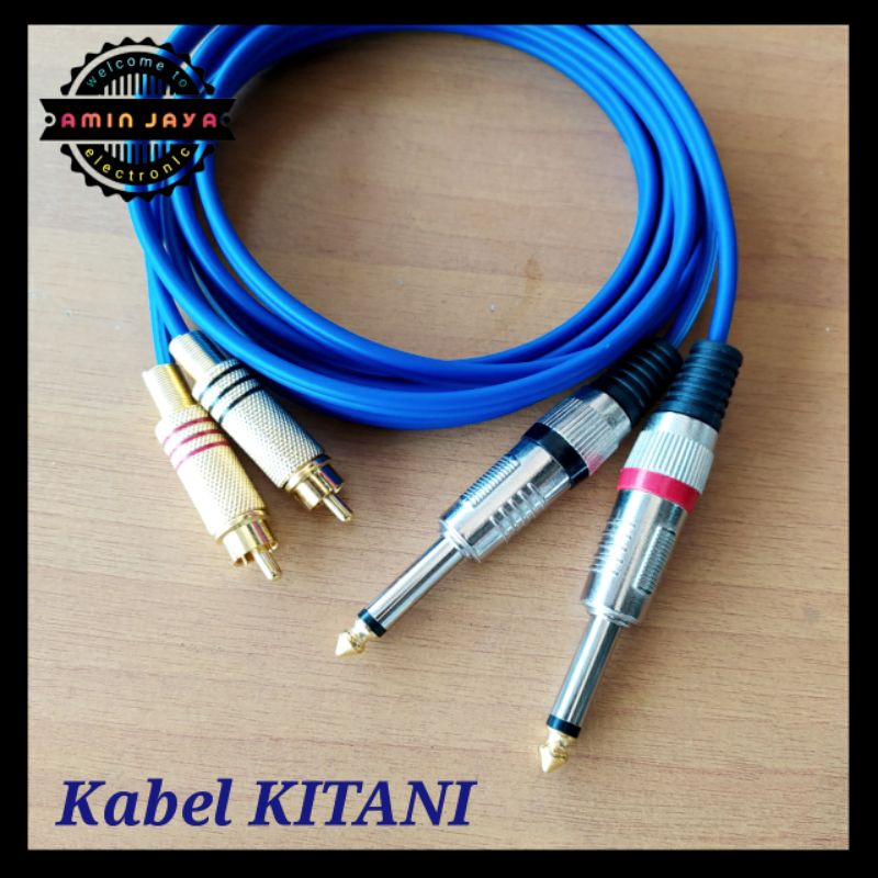 Jack rca to jack akai 6,5 satu set kabel canare